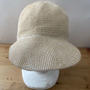 Karfil Hats Straw Ballcap Woven Paper Straw Adjustable Sunhat Beach Travel 57 cm